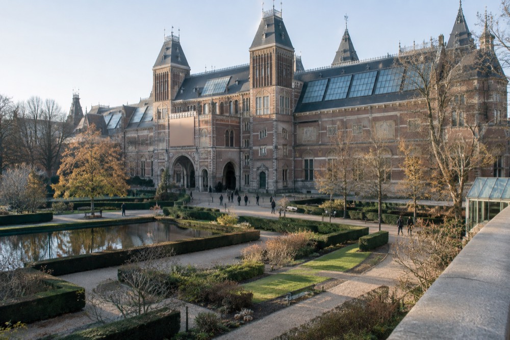 Late afternoon light on the buildings around Rijksmuseum