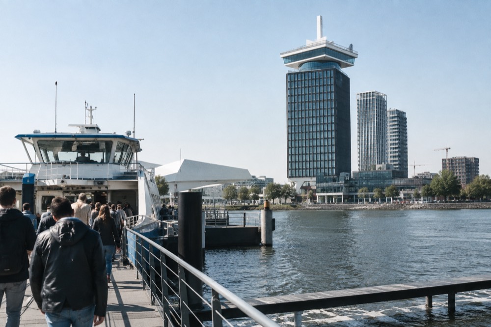 A narrow side street leading away from A'DAM Lookout