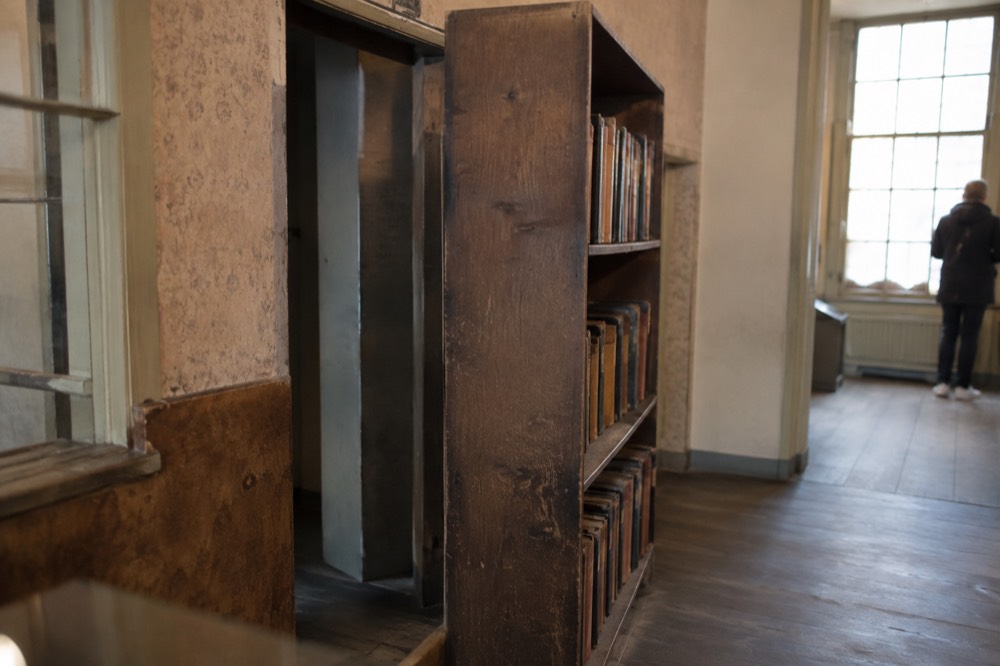 The bookcase that concealed the entrance to the secret annex in the Anne Frank House