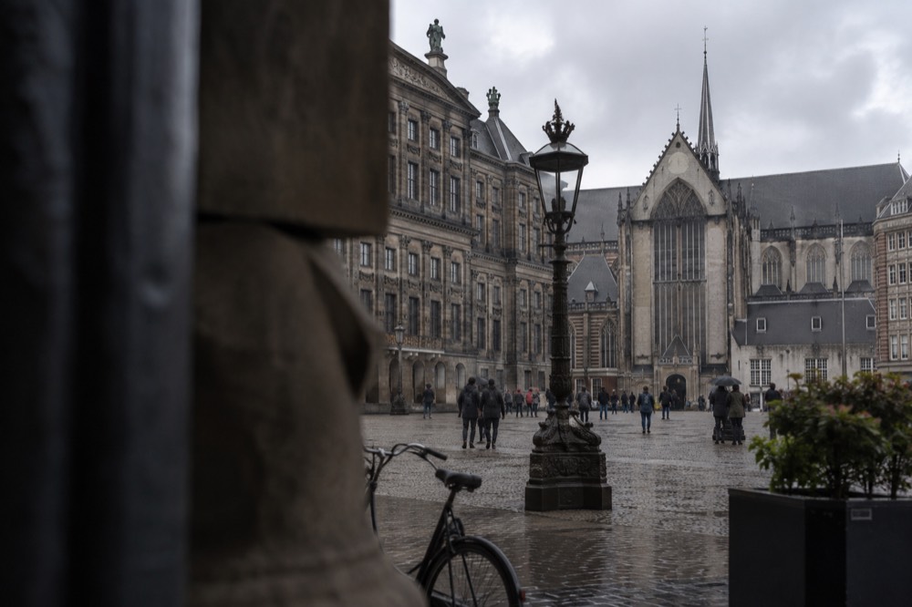 Late afternoon light on the buildings around Dam Square