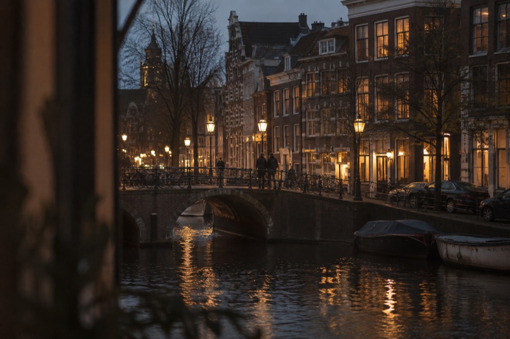 The frontage of Haarlem viewed from the opposite bank