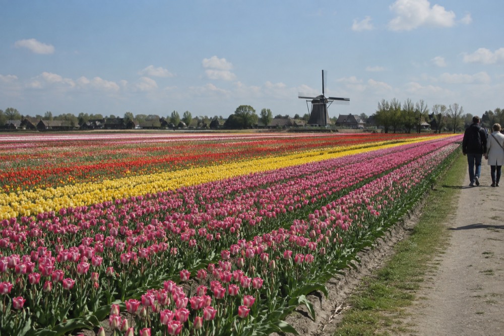 The frontage of Lisse viewed from the opposite bank