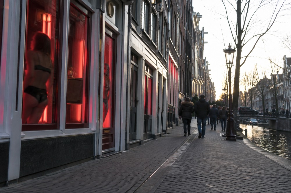 A narrow side street leading away from Red Light District